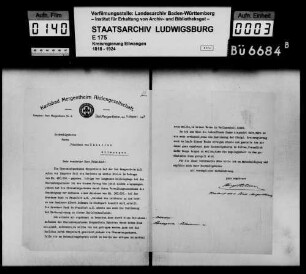 Aufnahme eines Kredits durch die Oberamtssparkasse Mergentheim zugunsten der Karlsbad Mergentheim AG