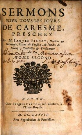 Sermons Povr Tovs Les Iovrs De Caresme : Preschez, 2