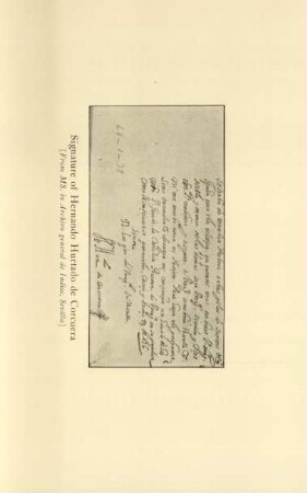 Signature of Hernando Hurtado de Corcuera