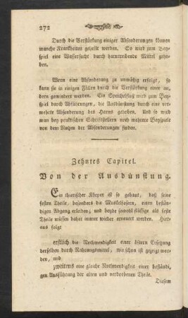 Zehntes Capitel. Von der Ausdünstung