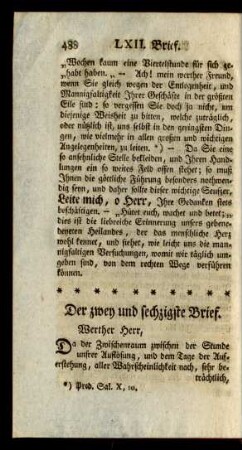 Der zwey und sechzigste Brief