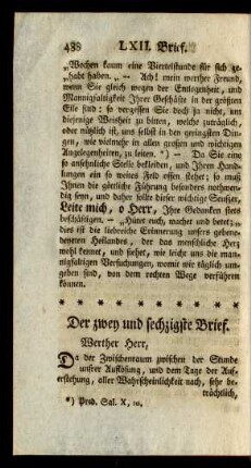 Der zwey und sechzigste Brief