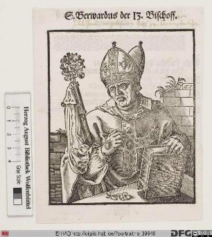 Bildnis Bernward, hl., 993-1022 Bischof von Hildesheim
