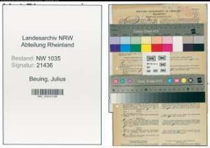 Entnazifizierung Julius Beuing , geb. 08.06.1879 (Markscheider)