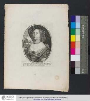 Anne de Bourbon fille de tres-hault et puissant Prince Henry de Bourbon Prince de Condé et de tres-haulte et puissante Princesse Madame Marguerite Charlotte de Montmorency / Balt. Moncornet excud. auec Priuilge du Roy