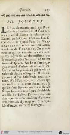 III. journée