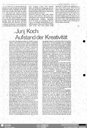 Aufstand der Kreativität