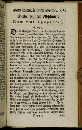 Siebenzehnter Abschnitt. - Achtzehnter Abschnitt.