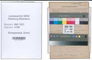 Entnazifizierung Emmi Scharpenack , geb. 13.04.1905 ()