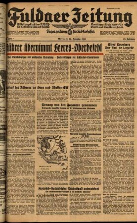 Ausgabe vom Montag, den 22. Dezember 1941.