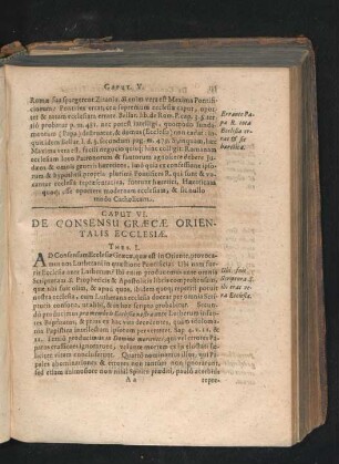 Caput VI. De Consensu Graecae Orientalis Ecclesiae.