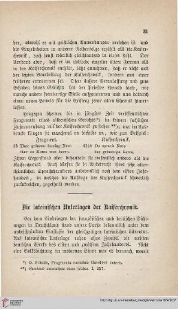 Die lateinischen Unterlagen der Kaiserchronik