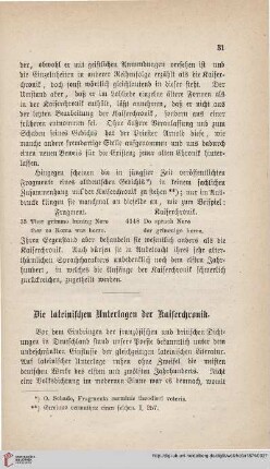 Die lateinischen Unterlagen der Kaiserchronik