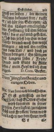 Vom Jüngsten Gericht und ewigen Leben.