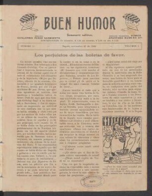 1922,1,11: volumen 1, número 11 (noviembre 25 de 1922)