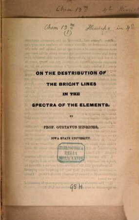 On the destribution of the bright lines in the spectra of the elements
