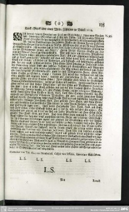 N.97. Kauff-Brieff über einen Wein-Zehenden zu Vilbell 1614