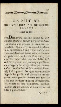 Caput XIII. [XII.] De Hyperbola Ad Diametros Relata
