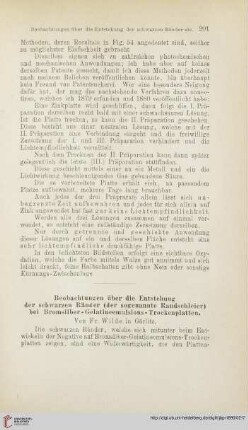Beobachtungen über die Entstehung der schwarzen Ränder (der sogenannte Randschleier) bei Bromsilber-Gelatineemulsions-Trockenplatten