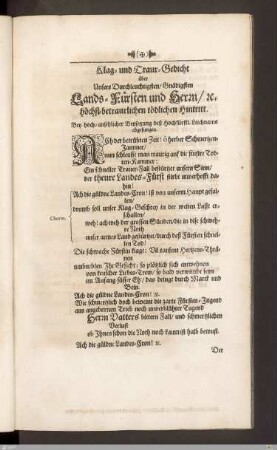 Klag- und Trauergedicht