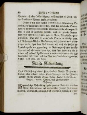 Fünfte Abhandlung - Die achte Abhandlung