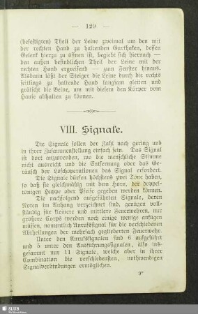 VIII. Signale