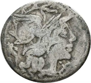 Denar des L. Cupiennius mit Darstellung der Dioskuren