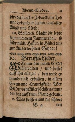 Beruffs-Lieder.