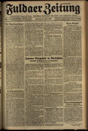 Erste Ausgabe vom Sonntag, den 16. Juni 1935.