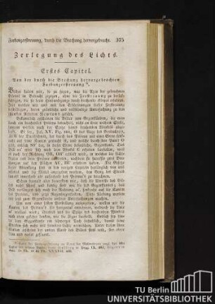 Zerlegung des Lichts.