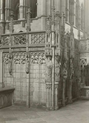 Magdeburg, Dom St. Mauritius und St. Katharina, Innenaufnahme, Lettner : Teilansicht von Nordwesten