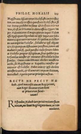 Recte Ne Fecit Naboth, quod non ceßit vineam Regi petenti ...