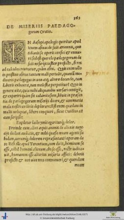 De Miseriis Paedagogorum Oratio