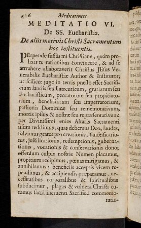 416-426, Meditatio VI - X