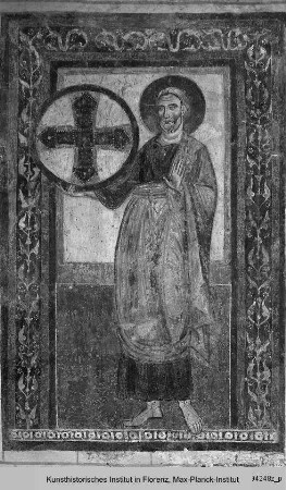 Innendekoration von San Bevignate in Perugia : Dekoration der südlichen Langhauswand