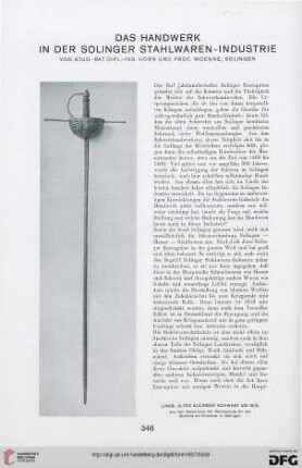 2: Das Handwerk in der Solinger Stahlwaren-Industrie
