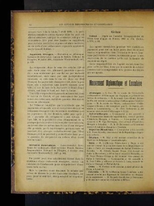 Mouvement Diplomatique et Consulaire