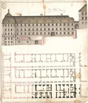 Weber, Sebastian; Banz; Kloster Banz - Grundrisse, Ansicht