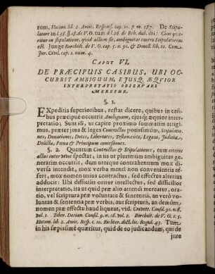 Caput VI. De Præcipuis Casibus, Ubi Occurrit Amibiguum [...]