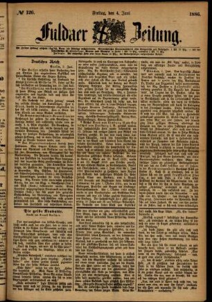 Ausgabe vom Freitag, den 04. Juni 1886.