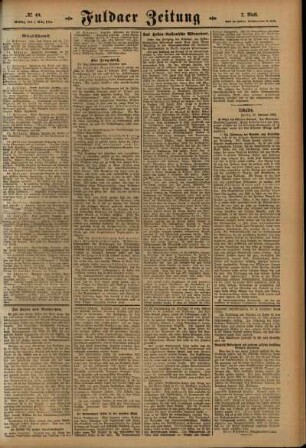Zweite Ausgabe vom Montag, den 01. März 1915.