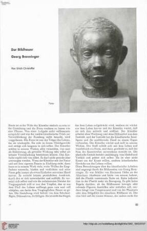 58: Der Bildhauer Georg Brenninger