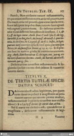 Titulus X. De Tertia Tutelae Specie Dativa Scilicet?