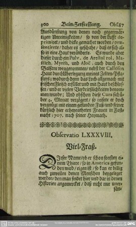 Observatio LXXXVIII. Viel-Fraß