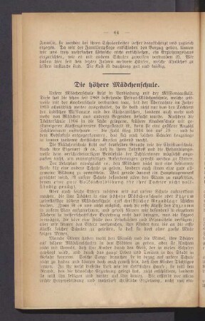 Die Höhere Mädchenschule