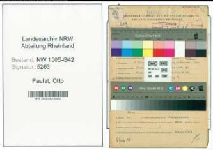 Entnazifizierung Otto Paulat , geb. 11.02.1906 (Bergmann)