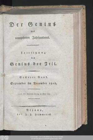 6.1802: Der Genius des neunzehnten Jahrhunderts