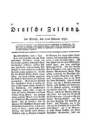 Aus Chursachsen, vom 17. Jan.