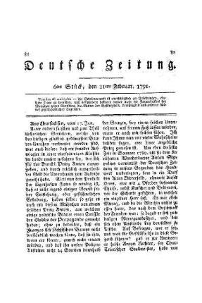 Aus Chursachsen, vom 17. Jan.