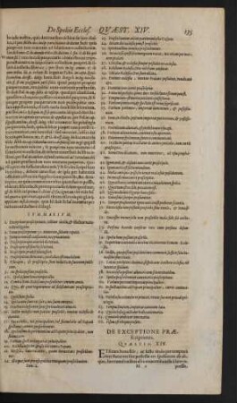 De Exceptione Praescriptionis. Quaestio. XIV.